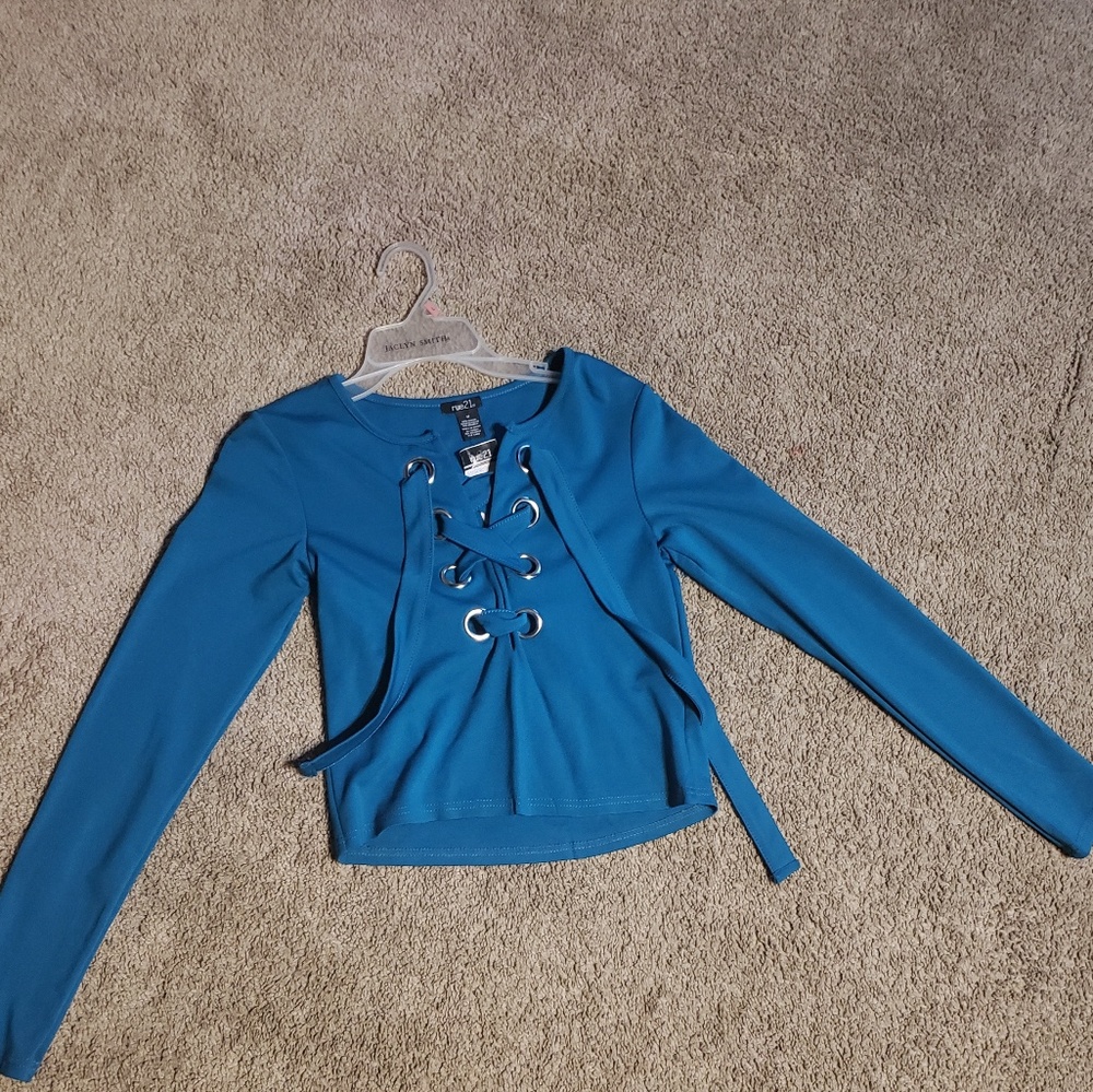 Ladies tie up shirt